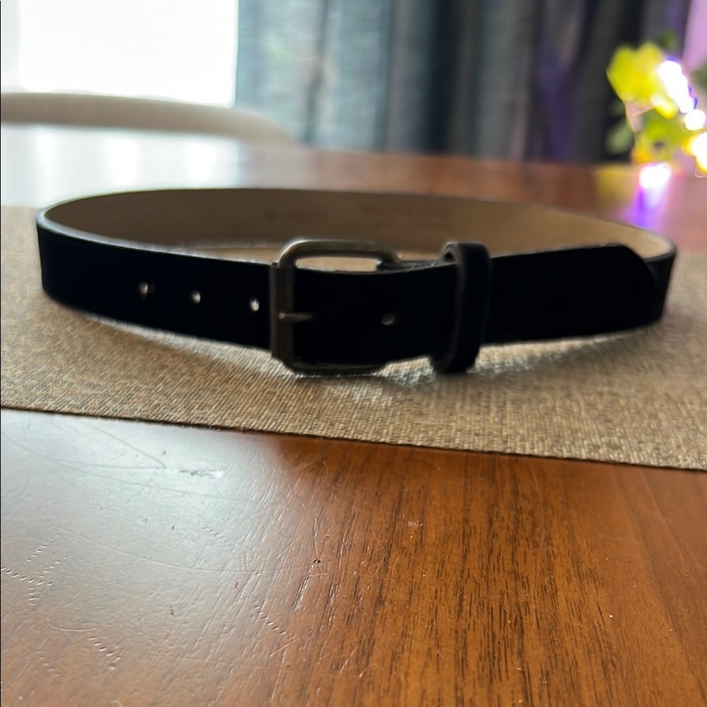 Men's Black Leather Belt